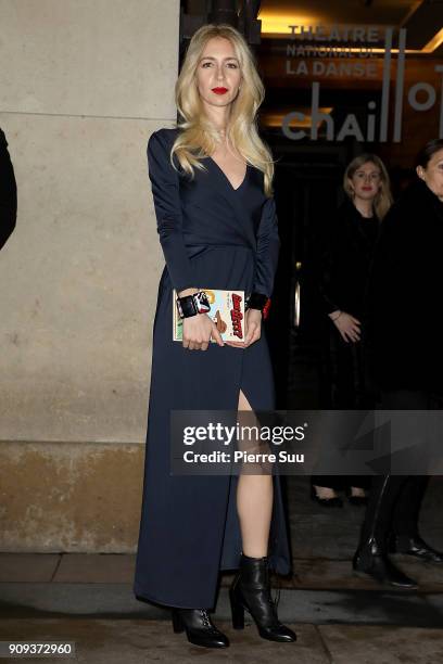 Sabine Getty attends the Alexandre Vauthier Haute Couture Spring Summer 2018 show as part of Paris Fashion Week on January 23, 2018 in Paris, France.