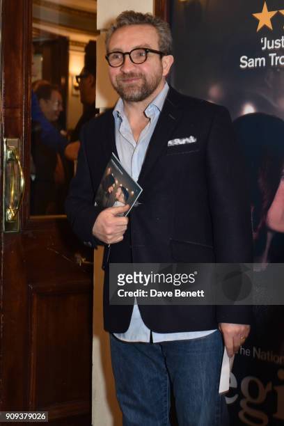 Eddie Marsan attends the press night performance of "Beginning" at the Ambassadors Theatre on January 23, 2018 in London, England.