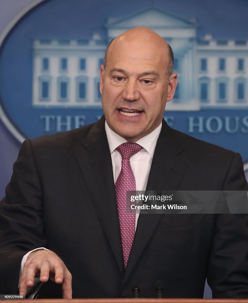 White House Economic Advisor Gary Cohn And Nat'l Security Advisor H.R. McMaster Discuss Trump's Davos Trip During Briefing