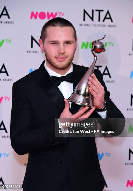 Danny Walters in the Press Room at the National Television Awards 2018 held at the O2 Arena, London. PRESS ASSOCIATION Photo. Picture date: Tuesday...
