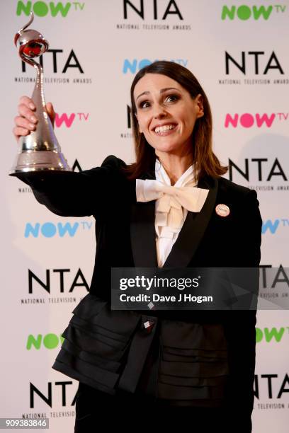 Suranne Jones from Doctor Foster with the award for Drama Programme at the National Television Awards 2018 at The O2 Arena on January 23, 2018 in...