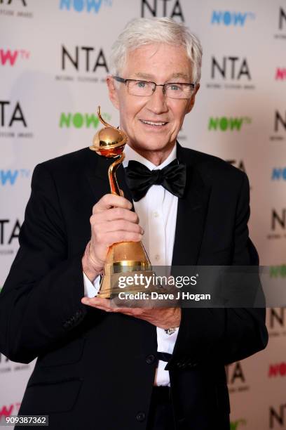 Paul O'Grady with the Special Recognition award at the National Television Awards 2018 at The O2 Arena on January 23, 2018 in London, England.