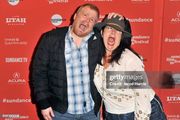 Director Peter Gulsvig and actress Rachel Butera attend the Indie Episodic Program 4 during the 2018 Sundance Film Festival at Park Avenue Theater on...