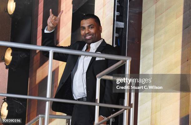 Ginuwine is evicted during the Celebrity Big Brother live eviction at Elstree Studios on January 23, 2018 in Borehamwood, England.