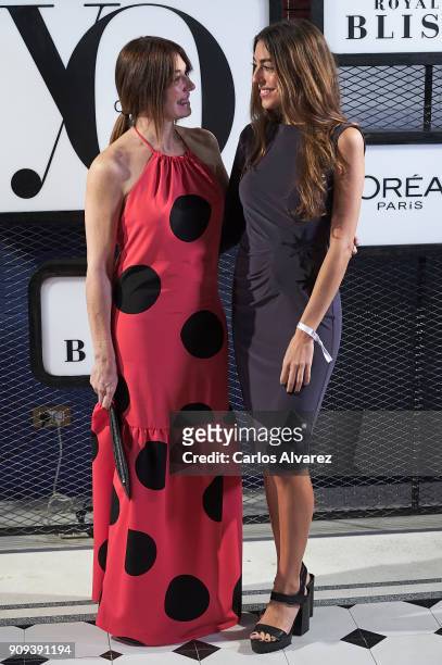 Spanish model Raquel Revuelta and her daugther Claudia Jimenez attend the 'Yo Dona' party at Only You Hotel Atocha on January 23, 2018 in Madrid,...