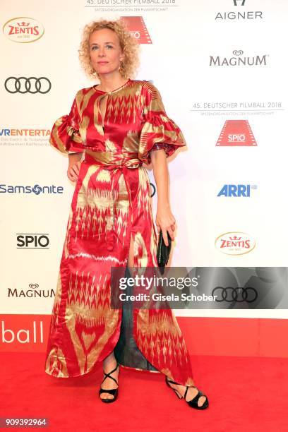 Katja Riemann during the German Film Ball 2018 at Hotel Bayerischer Hof on January 20, 2018 in Munich, Germany.