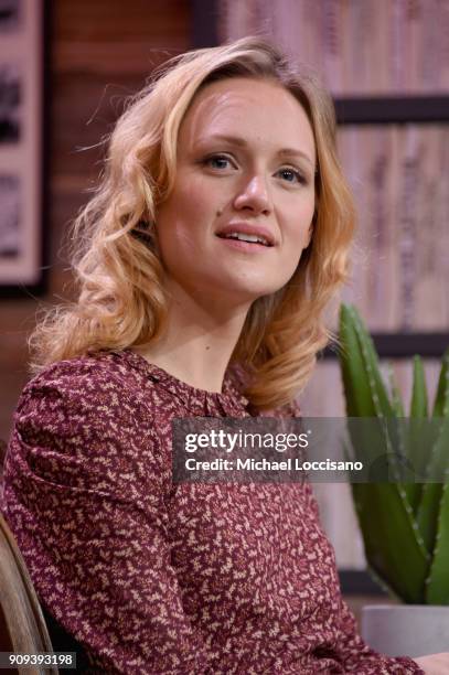 Moderator Kerry Bishe attends the Sloane Panel: Ways Of Seeing during the 2018 Sundance Film Festiva at Filmmaker Lodge on January 23, 2018 in Park...