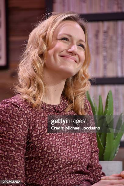 Moderator Kerry Bishe attends the Sloane Panel: Ways Of Seeing during the 2018 Sundance Film Festiva at Filmmaker Lodge on January 23, 2018 in Park...