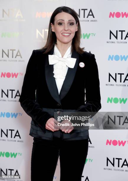 Suranne Jones with the Drama Performance award for "Doctor Foster" during the National Television Awards 2018 at the O2 Arena on January 23, 2018 in...