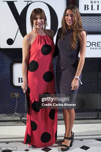 Spanish model Raquel Revuelta and her daugther Claudia Jimenez attend the 'Yo Dona' party at Only You Hotel Atocha on January 23, 2018 in Madrid,...