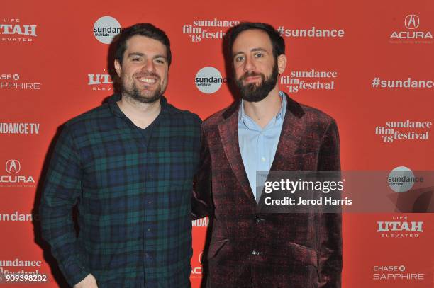 Composer Noah Pardo and Producer Adam Belfer attend the Indie Episodic Program 4 during the 2018 Sundance Film Festival at Park Avenue Theater on...