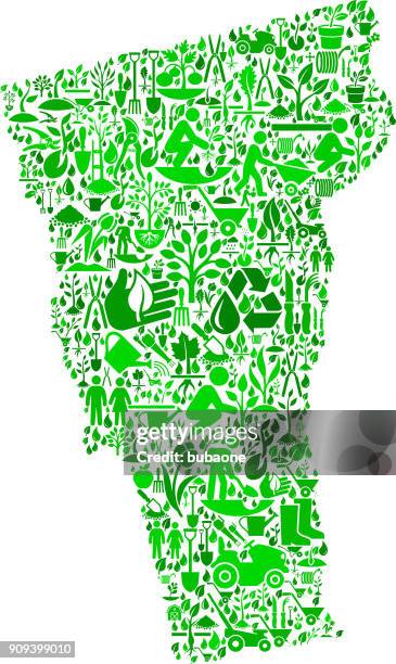 vermont garden and gardening vector icon pattern - vermont spring stock illustrations