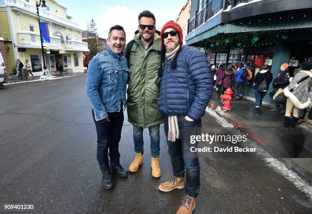 Actors Thomas Lennon, Joel McHale and Matt Walsh attend the 2018 Sundance Film Festival on January 23, 2018 in Park City, Utah.