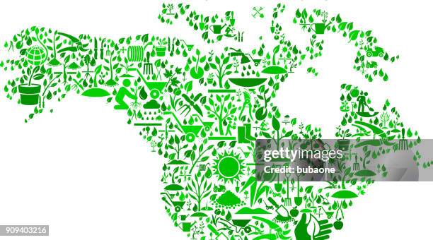 north america garden and gardening vector icon pattern - north fork farm stock illustrations