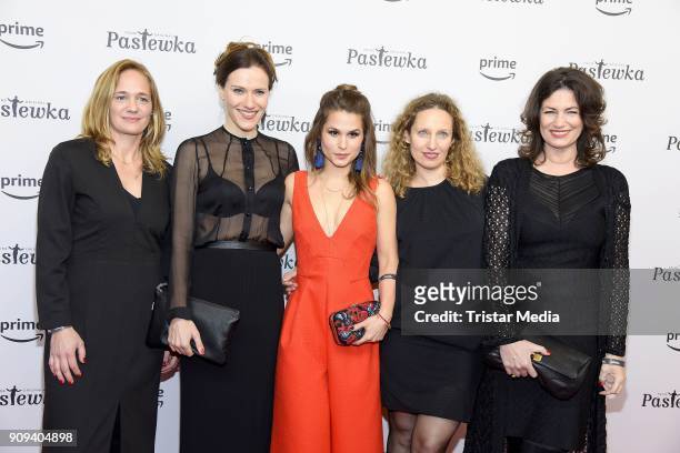 Cristina do Rego, Bettina Lamprecht, Sonsee Neu and Sabine Vitua attend the 'Pastewka' premiere at Kino International on January 23, 2018 in Berlin,...