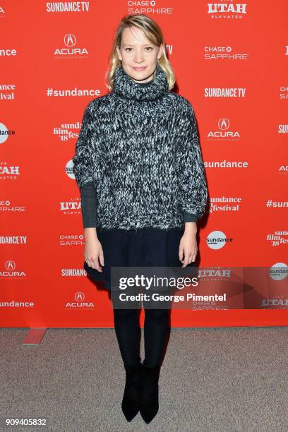 Actor Mia Wasikowska attends the "Damsel" Premiere during the 2018 Sundance Film Festival at Eccles Center Theatre on January 23, 2018 in Park City,...