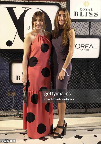 Raquel Revuelta and Claudia Jimenez attend the 'Yo Dona Fashion Party' at the Only You Hotel on January 23, 2018 in Madrid, Spain.