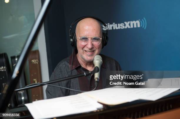 Paul Shaffer performs at the SiriusXM Studios on January 23, 2018 in New York City.
