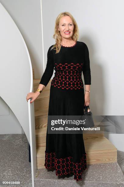 Diana Widmaier Picasso attends Mene 24 Karat Jewelry Presentation at Gagosian Gallery on January 23, 2018 in Paris, France.