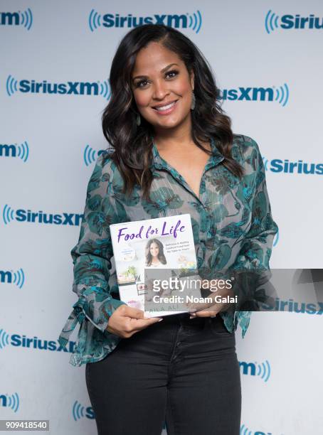 Laila Ali visits the SiriusXM Studios on January 23, 2018 in New York City.