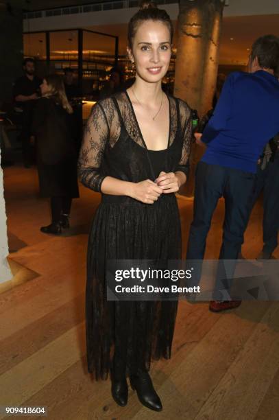 Heida Reed attends the press night performance of "Beginning" at the Ambassadors Theatre on January 23, 2018 in London, England.