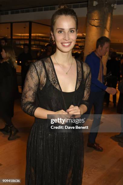 Heida Reed attends the press night performance of "Beginning" at the Ambassadors Theatre on January 23, 2018 in London, England.