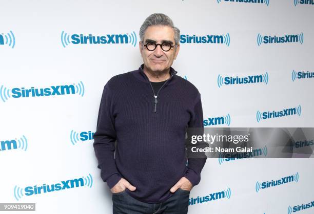 Eugene Levy visits the SiriusXM Studios on January 23, 2018 in New York City.