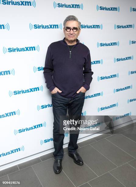 Eugene Levy visits the SiriusXM Studios on January 23, 2018 in New York City.