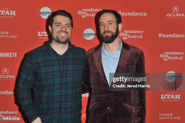 Composer Noah Pardo and Producer Adam Belfer attend the Indie Episodic Program 4 during the 2018 Sundance Film Festival at Park Avenue Theater on...