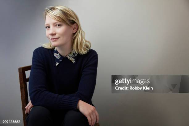 Mia Wasikowska from the film 'Piercing' poses for a portrait at the YouTube x Getty Images Portrait Studio at 2018 Sundance Film Festival on January...