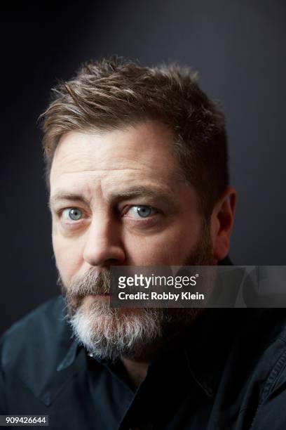 Nick Offerman from the film 'White Fang' poses for a portrait at the YouTube x Getty Images Portrait Studio at 2018 Sundance Film Festival on January...
