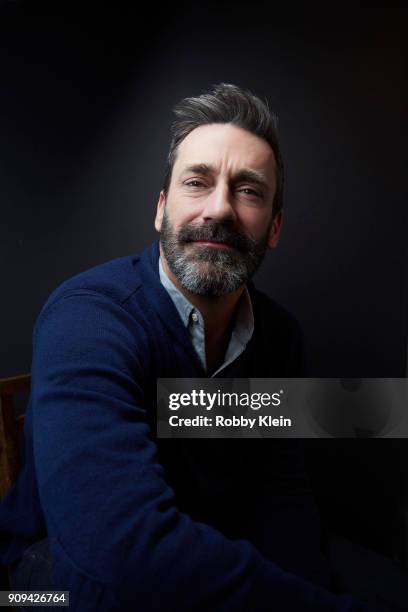 Jon Hamm from the film 'Beirut' poses for a portrait at the YouTube x Getty Images Portrait Studio at 2018 Sundance Film Festival on January 22, 2018...