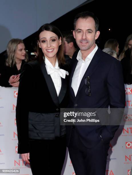 Suranne Jones and Laurence Akers attend the National Television Awards 2018 at the O2 Arena on January 23, 2018 in London, England.