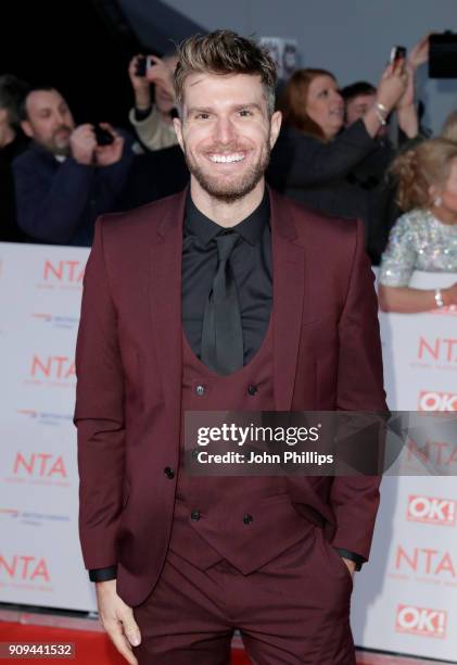 Joel Dommett attends the National Television Awards 2018 at the O2 Arena on January 23, 2018 in London, England.