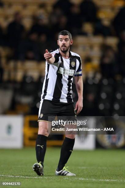 Richard Duffy of Notts County during the Sky Bet League Two match between Notts County and Crawley Town at Meadow Lane on January 23, 2018 in...