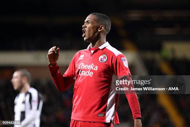 Lewis Young of Crawley Town during the Sky Bet League Two match between Notts County and Crawley Town at Meadow Lane on January 23, 2018 in...