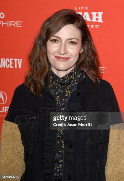 Actor Kelly Macdonald attends the "Puzzle" Premiere at Eccles Center Theatre during the 2018 Sundance Film Festival on January 23, 2018 in Park City,...