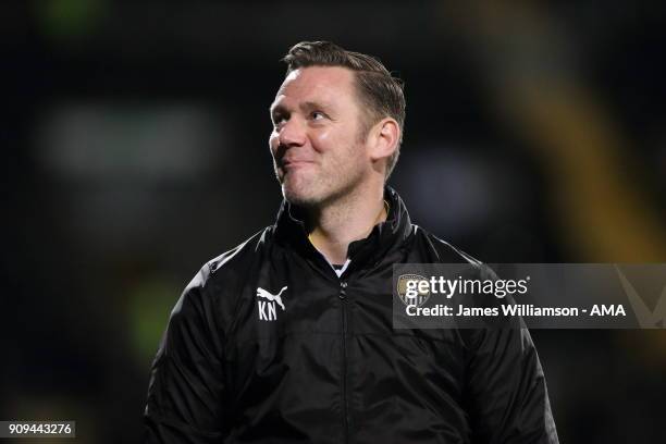 Notts County manager Kevin Nolan during the Sky Bet League Two match between Notts County and Crawley Town at Meadow Lane on January 23, 2018 in...