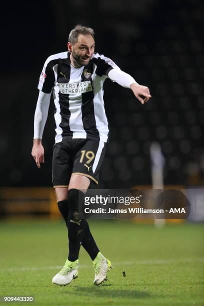 Nicky Hunt of Notts County during the Sky Bet League Two match between Notts County and Crawley Town at Meadow Lane on January 23, 2018 in...