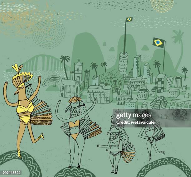 rio de janeiro in brazil - rio de janeiro stock illustrations