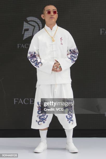 Chinese rapper GAI attends facecity collection show on September 23, 2017 in Beijing, China.