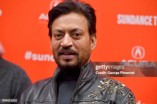 Irrfan Khan attends the "Puzzle" Premiere at Eccles Center Theatre during the 2018 Sundance Film Festival on January 23, 2018 in Park City, Utah.