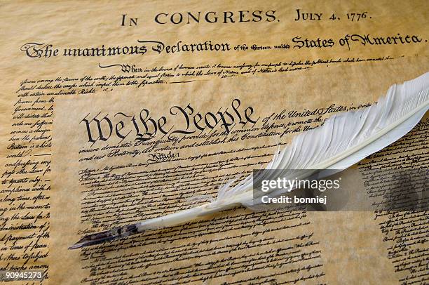 american history 2 - verklaring van onafhankelijkheid stockfoto's en -beelden