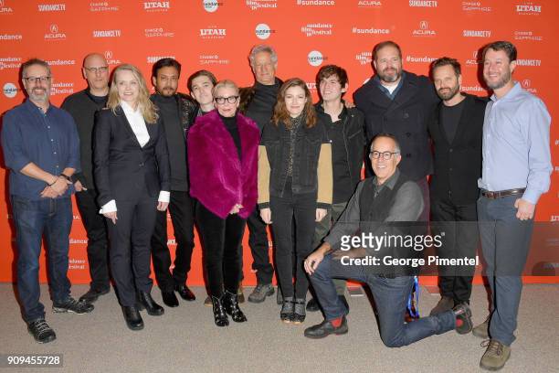 The cast and crew of 'Puzzle' and Sundance Film Festival Director John Cooper attend the "Puzzle" Premiere at Eccles Center Theatre during the 2018...