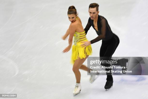 Chantelle Kerry and Andrew Dodds of Australia compete in the ice dance short dance during the Four Continents Figure Skating Championships at Taipei...