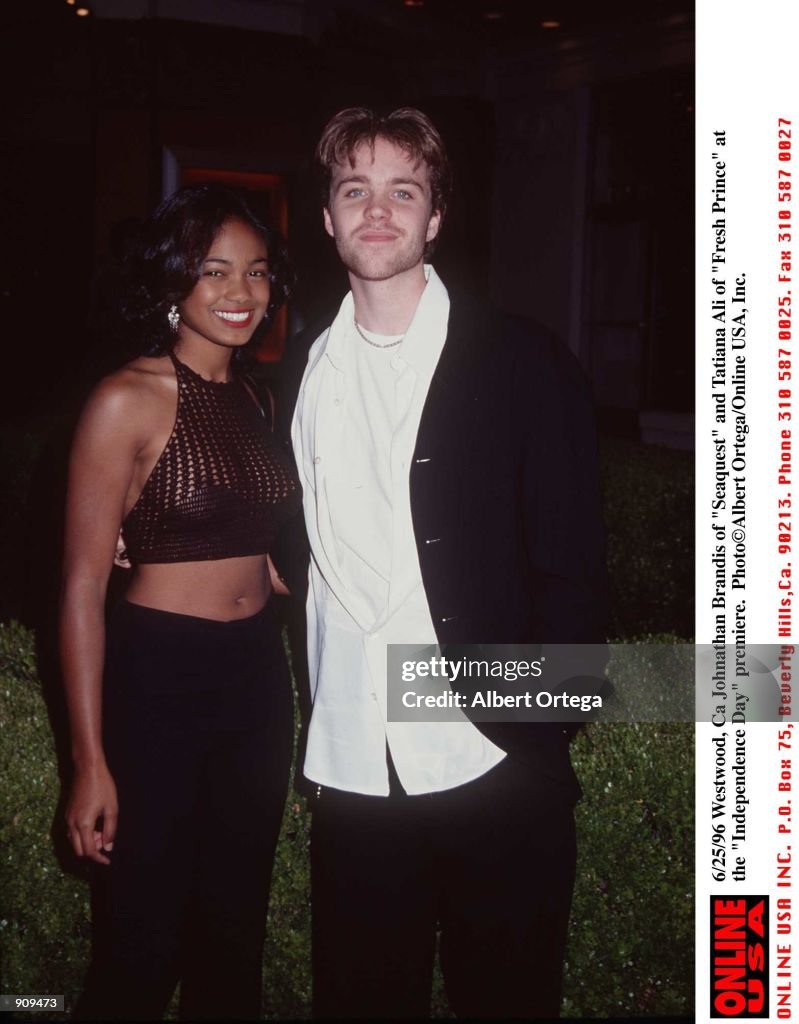 6/25/96 Westwood, CA. Jonathan Brandis of "seaQuest" and Tatyana Ali of "The Fresh Prince of Bel-Air