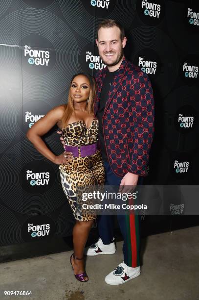 Personality Phaedra Parks and founder and CEO of The Points Guy Brian Kelly attends The Points Guy Presents TPG Soundtracks Pre-Grammy Party With Lil...