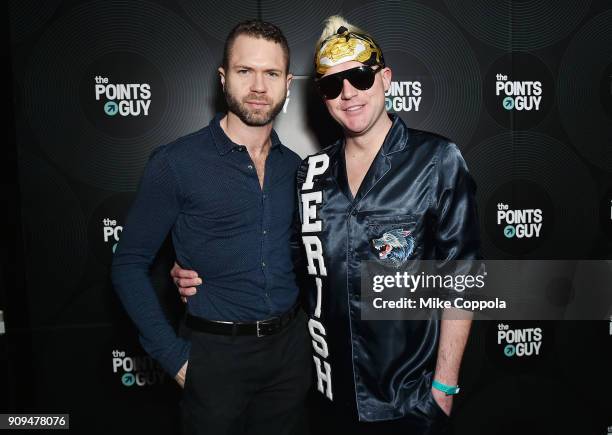 Jason Fowler and Caleb Hartzler attend The Points Guy Presents TPG Soundtracks Pre-Grammy Party With Lil Uzi Vert on January 23, 2018 in New York...