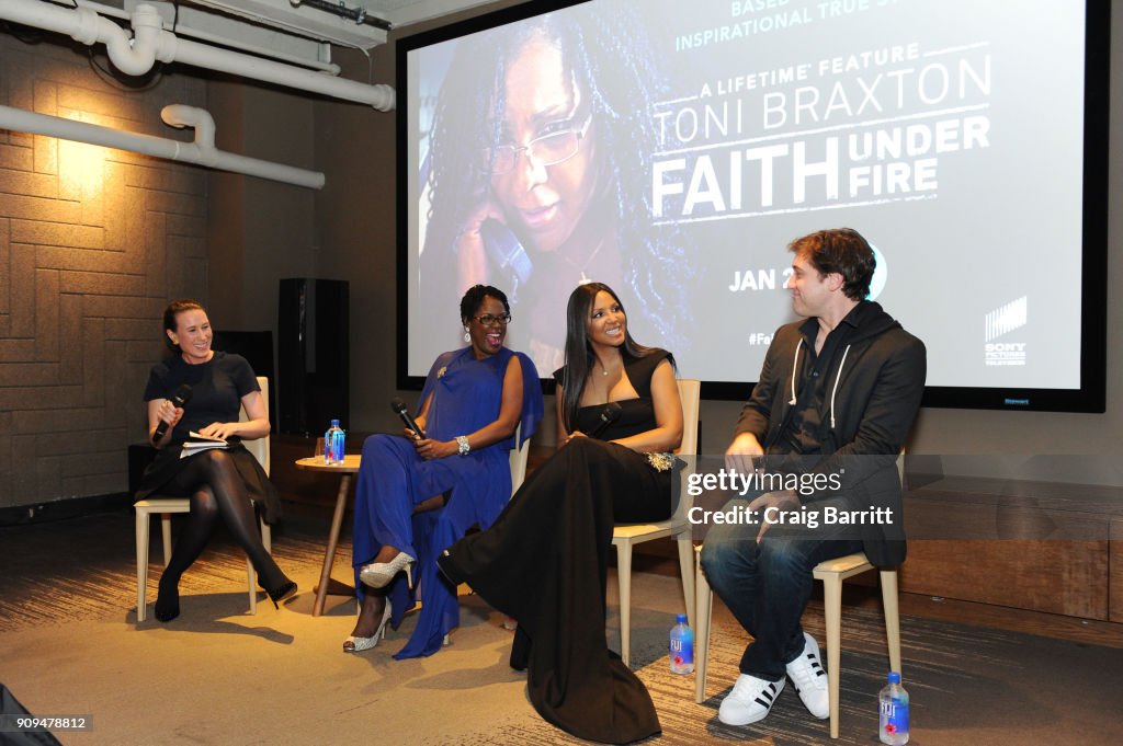 The Cast And Producers From Lifetime"s Film,"Faith Under Fire: The Antoinette Tuff Story" Attend The Red Carpet Screening And Premiere Event At NeueHouse Madison Square In New York, NY
