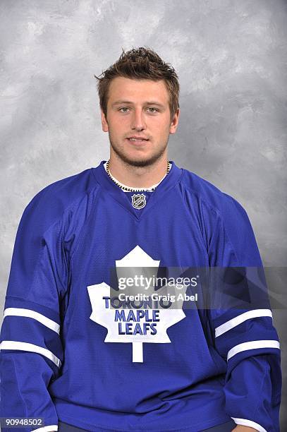 Jiri Tlusty of the Toronto Maple Leafs poses for his official headshot for the 2009-2010 NHL season.
